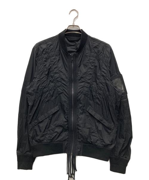 DIESEL（ディーゼル）DIESEL (ディーゼル) J-OLIVE JACKET/ナイロンフライトジャケット ブラック サイズ:Lの古着・服飾アイテム