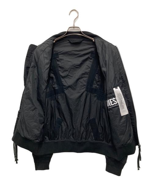 DIESEL（ディーゼル）DIESEL (ディーゼル) J-OLIVE JACKET/ナイロンフライトジャケット ブラック サイズ:Lの古着・服飾アイテム