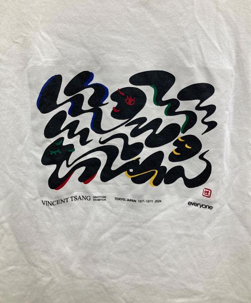 everyone（エブリワン）everyone (エブリワン) VINCENT TSANG GRATITUDE S S TEE　	EV23-CS06 ホワイト サイズ:XLの古着・服飾アイテム