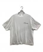 plllllleeeasseプリーズ）の古着「ロゴプリントTシャツ」｜ホワイト