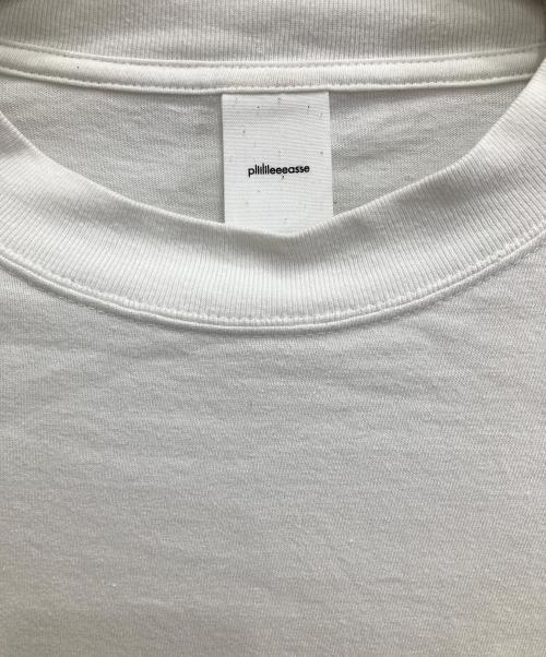 plllllleeeasse（プリーズ）plllllleeeasse (プリーズ) ロゴプリントTシャツ ホワイト サイズ:XLの古着・服飾アイテム