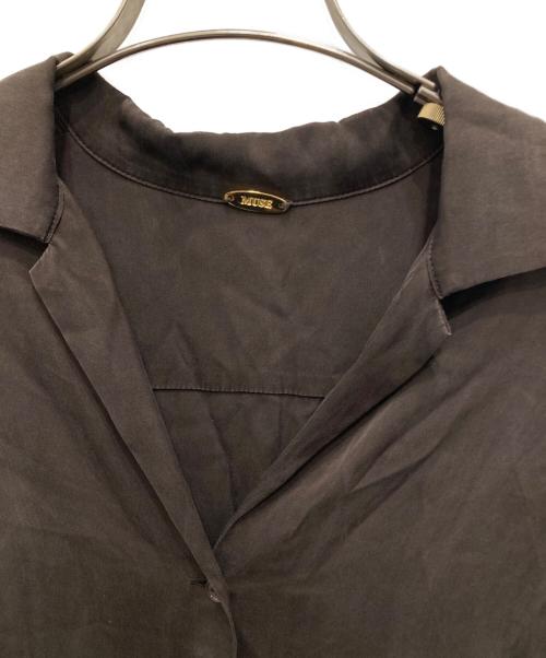 MUSE de Deuxieme Classe（ミューズ ドゥーズィエム クラス）MUSE de Deuxieme Classe (ミューズ ドゥーズィエム クラス) SILK SATIN ロング ワンピース ブラウン サイズ:不明（実寸をご確認ください）の古着・服飾アイテム