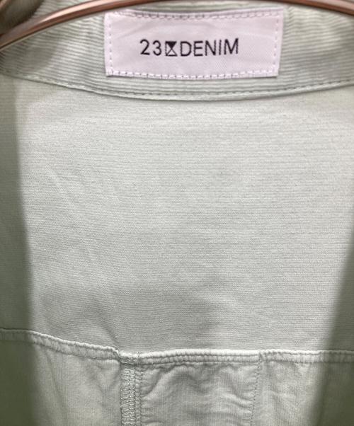 23区（ニジュウサンク）23区 (ニジュウサンク) コットン コーデュロイ ブラウス グリーン サイズ:44の古着・服飾アイテム