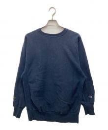 Champion REVERSE WEAVE（チャンピオン リバース ウィーブ）の古着「90's目付きクルーネックスウェット」｜ネイビー