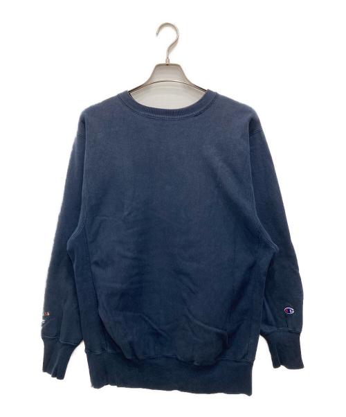 Champion REVERSE WEAVE（チャンピオン リバース ウィーブ）Champion REVERSE WEAVE (チャンピオン リバース ウィーブ) 90's目付きクルーネックスウェット ネイビー サイズ:XLの古着・服飾アイテム