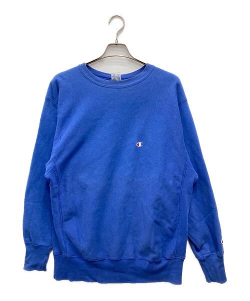 Champion REVERSE WEAVE（チャンピオン リバース ウィーブ）Champion REVERSE WEAVE (チャンピオン リバース ウィーブ) 90's目付きクルーネックスウェット ブルー サイズ:XLの古着・服飾アイテム