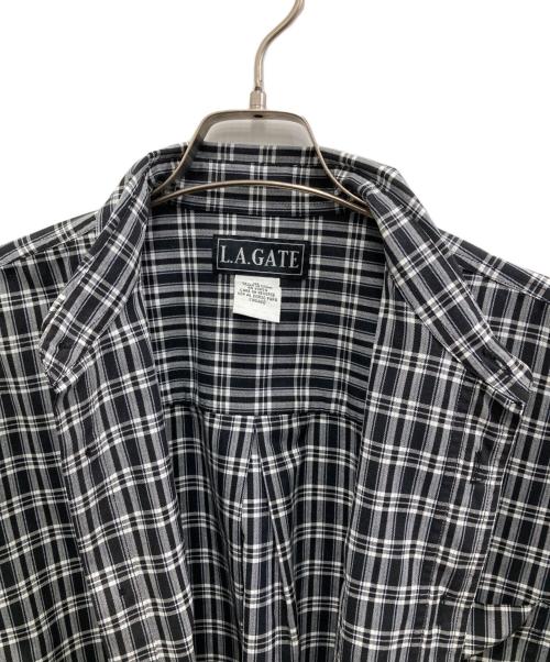 L.A.GATE（エルエーゲート）L.A.GATE (エルエーゲート) チェックシャツ ブラック サイズ:XLの古着・服飾アイテム