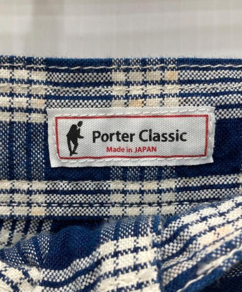 Porter Classic（ポータークラシック）Porter Classic (ポータークラシック) PALAKA SHORTS/パラカショーツ ネイビー×ホワイト サイズ:Sの古着・服飾アイテム