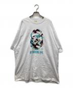 A BATHING APEアベイシングエイプ）の古着「MAP CAMO BY BATHING APE RELAXED FIT TEE」｜ホワイト×ブルー