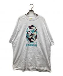 A BATHING APE（アベイシングエイプ）の古着「MAP CAMO BY BATHING APE RELAXED FIT TEE」｜ホワイト×ブルー