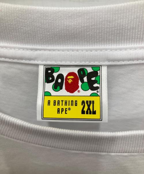 A BATHING APE（アベイシングエイプ）A BATHING APE (アベイシングエイプ) MAP CAMO BY BATHING APE RELAXED FIT TEE ホワイト×ブルー サイズ:2XLの古着・服飾アイテム