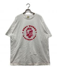 A BATHING APE（アベイシングエイプ）の古着「Camo Busy Works Sta Tee」｜ホワイト