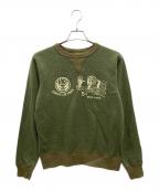 BUZZ RICKSON'Sバズリクソンズ）の古着「5th BOMB.GROUP BOMBER BARONS SET-IN CREW NECK SWEAT」｜カーキ