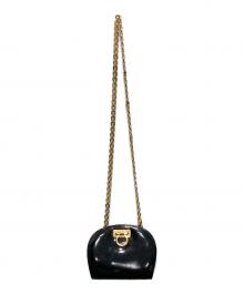 Salvatore Ferragamo（サルヴァトーレ フェラガモ）の古着「ガンチーニチェーンショルダーバッグ」｜ブラック