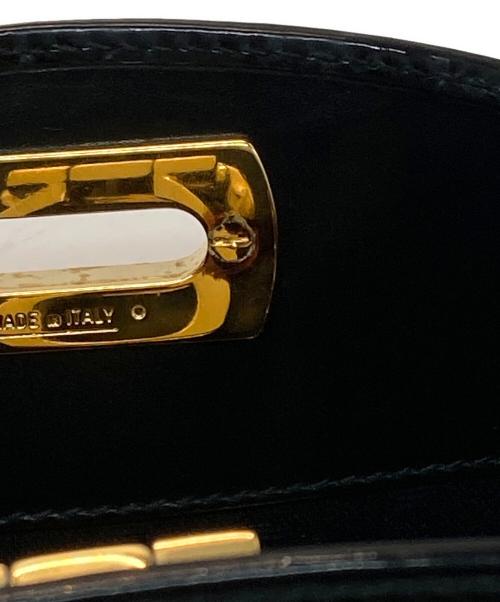 Salvatore Ferragamo（サルヴァトーレ フェラガモ）Salvatore Ferragamo (サルヴァトーレ フェラガモ) ガンチーニチェーンショルダーバッグ ブラックの古着・服飾アイテム