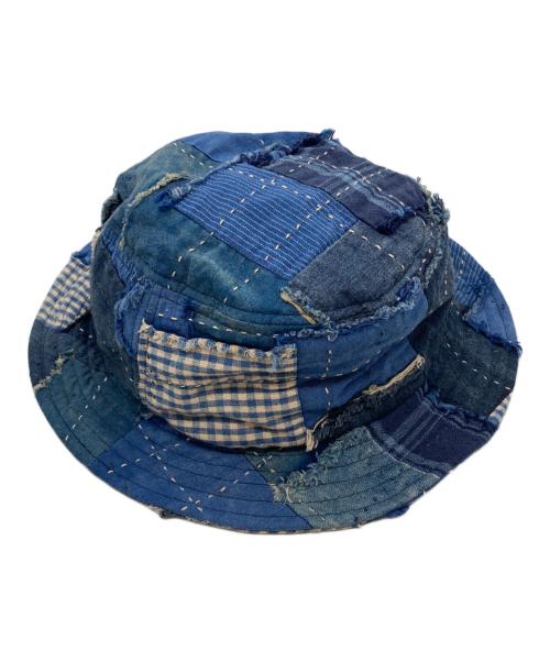 KUON（クオン）KUON (クオン) Boro Bucket Hat/ボロ バケット ハット ブルーの古着・服飾アイテム