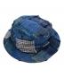 KUON（クオン）の古着「Boro Bucket Hat/ボロ バケット ハット」｜ブルー