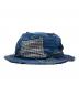 KUON (クオン) Boro Bucket Hat/ボロ バケット ハット ブルー：9000円