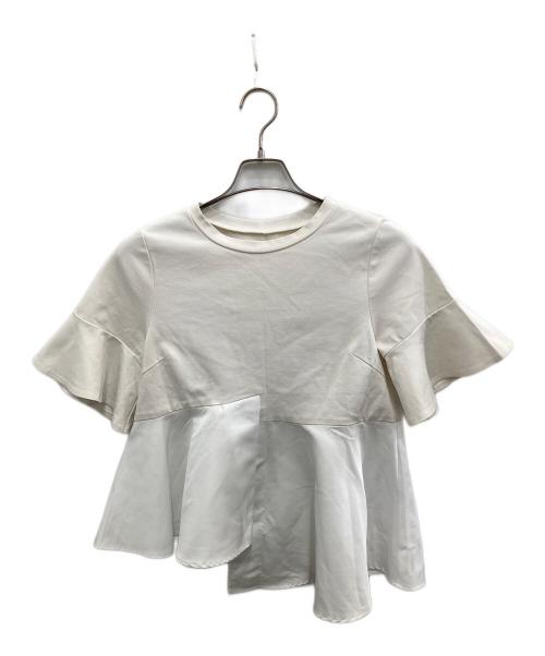 maison de dolce（メゾンドドルチェ）maison de Dolce (メゾンドドルチェ) アシンメトリーTシャツ ホワイト サイズ:3の古着・服飾アイテム