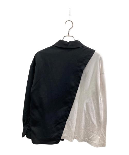 CULLNI（クルニ）CULLNI (クルニ) コンビネーションハーフジップシャツ ホワイト×ブラック サイズ:Sの古着・服飾アイテム