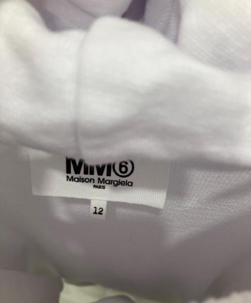 MM6 Maison Margiela（エムエムシックスメゾンマルジェラ）MM6 Maison Margiela (エムエムシックスメゾンマルジェラ) ロゴフーデッドパーカ- ホワイト サイズ:12の古着・服飾アイテム