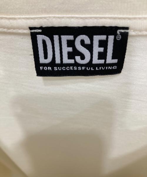 DIESEL（ディーゼル）DIESEL (ディーゼル) 半袖カットソー アイボリー サイズ:Lの古着・服飾アイテム
