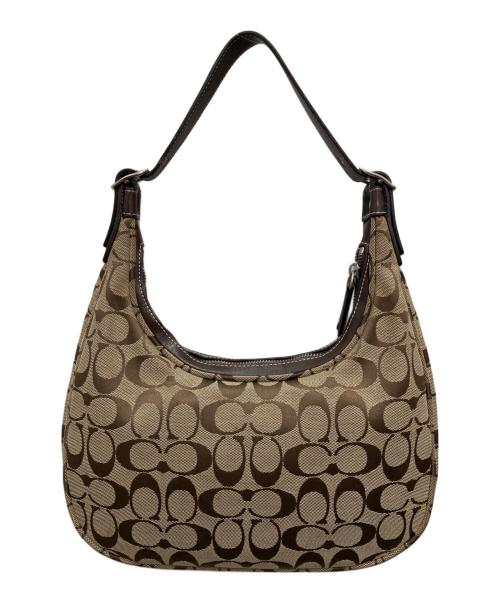 COACH（コーチ）COACH (コーチ) シグネチャーワンショルダーバッグ ベージュの古着・服飾アイテム