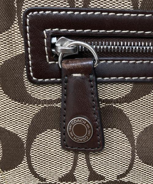 COACH（コーチ）COACH (コーチ) シグネチャーワンショルダーバッグ ベージュの古着・服飾アイテム