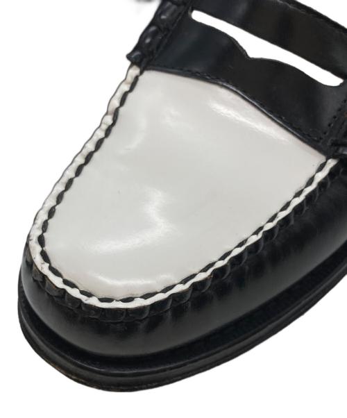 G.H.BASS&CO.（ジー・エイチ・バス）G.H.BASS&CO. (ジー・エイチ・バス) LARSON MOC PENNY LOAFER/ラーソン ペニーローファー ブラック×ホワイト サイズ:US6.5の古着・服飾アイテム