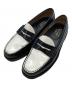 G.H.BASS&CO.（ジー・エイチ・バス）の古着「LARSON MOC PENNY LOAFER/ラーソン ペニーローファー」｜ブラック×ホワイト