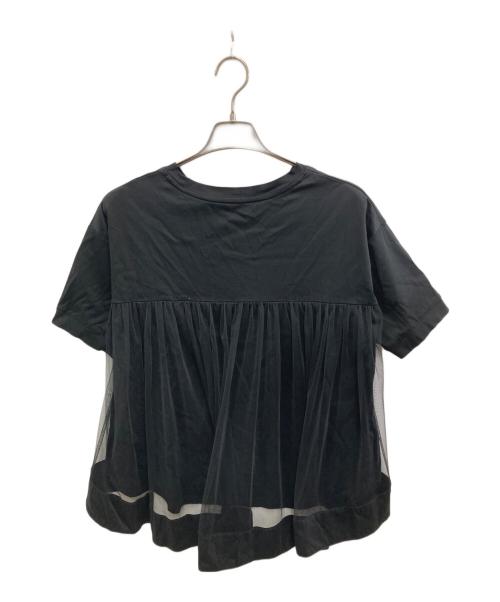 PICCIN PERLA（ピッチン）PICCIN PERLA (ピッチン) パール付きバックチュールプルオーバー ブラック サイズ:Mの古着・服飾アイテム