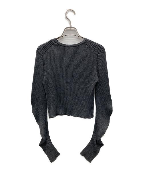 MIESROHE（ミースロエ）MIESROHE (ミースロエ) ウェーブスリーブRIBニット グレー サイズ:F 未使用品の古着・服飾アイテム