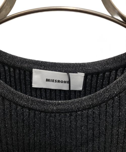 MIESROHE（ミースロエ）MIESROHE (ミースロエ) ウェーブスリーブRIBニット グレー サイズ:F 未使用品の古着・服飾アイテム