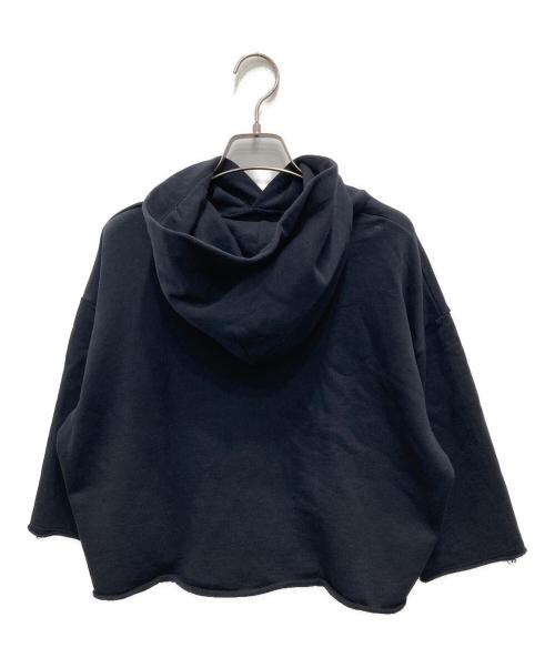 MM6 Maison Margiela（エムエムシックスメゾンマルジェラ）MM6 Maison Margiela (エムエムシックスメゾンマルジェラ) ロゴフーデッドパーカー ブラック サイズ:12の古着・服飾アイテム