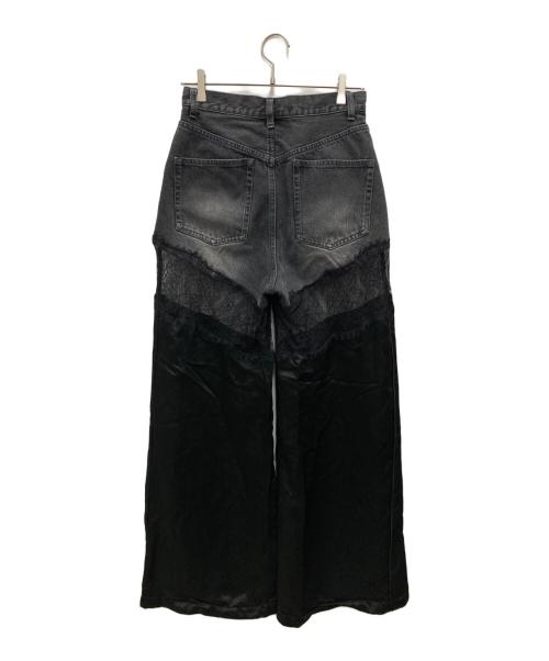 PRANK PROJECT（プランクプロジェクト）PRANK PROJECT (プランクプロジェクト) Denim Lace Blocking Pants/デニムレースブロッキングパンツ グレー サイズ:38の古着・服飾アイテム