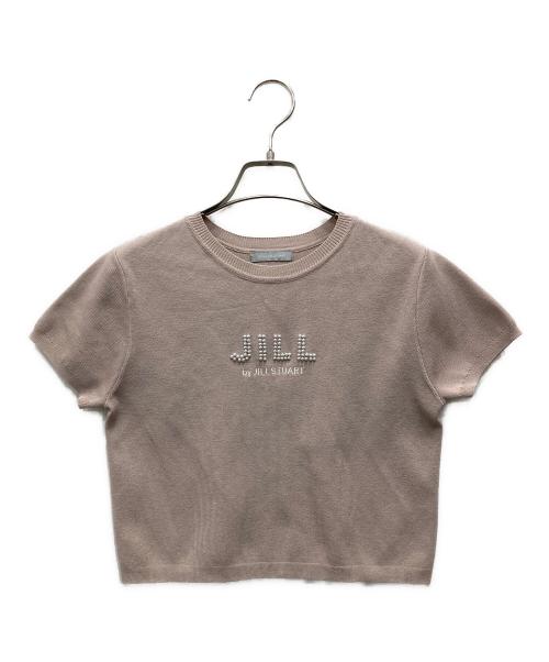 JILL BY JILLSTUART（ジル バイ ジルスチュアート）JILL BY JILLSTUART (ジル バイ ジルスチュアート) パールロゴコンパクトニット ピンク サイズ:Fの古着・服飾アイテム