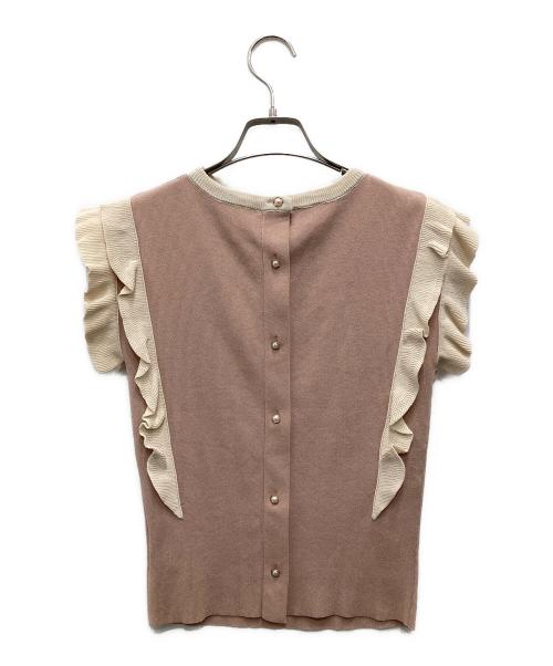 darich（ダーリッチ）Darich (ダーリッチ) フロッキーフリルトップス ピンク サイズ:Fの古着・服飾アイテム