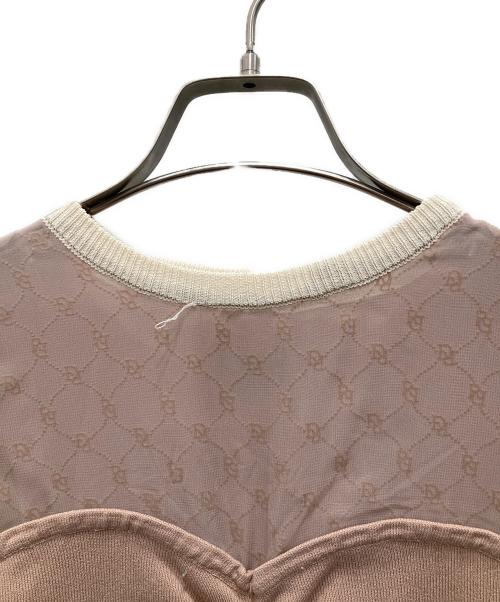 darich（ダーリッチ）Darich (ダーリッチ) フロッキーフリルトップス ピンク サイズ:Fの古着・服飾アイテム