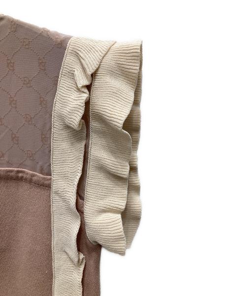 darich（ダーリッチ）Darich (ダーリッチ) フロッキーフリルトップス ピンク サイズ:Fの古着・服飾アイテム