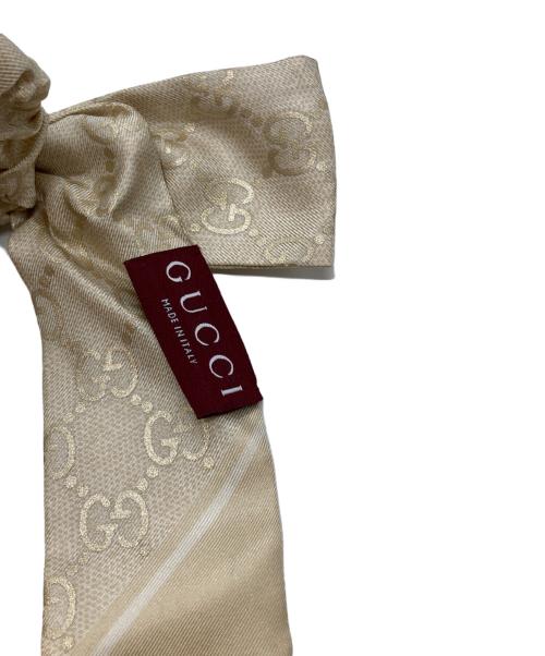 GUCCI（グッチ）GUCCI (グッチ) GGシルクジャガードシュシュ ベージュの古着・服飾アイテム