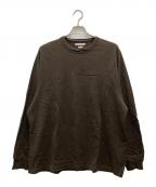 BLURHMSブラームス）の古着「Co/Silk Nep Raglan Tee」｜ブラウン