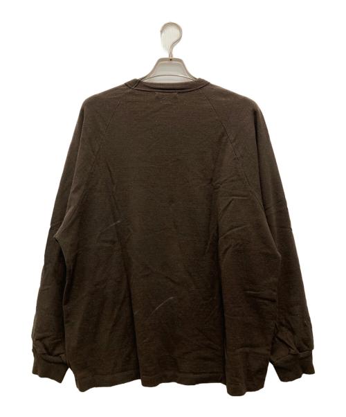 BLURHMS（ブラームス）blurhms (ブラームス) Co/Silk Nep Raglan Tee ブラウン サイズ:Lの古着・服飾アイテム