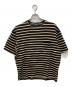 AUBERGE（オーベルジュ）の古着「ボーダーポケットTシャツ」｜ブラック×ベージュ