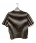AUBERGE (オーベルジュ) ボーダーポケットTシャツ ブラック×ベージュ サイズ:44：7000円