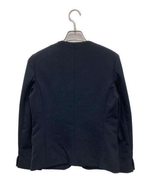 TOMORROW LAND（トゥモローランド）TOMORROW LAND (トゥモローランド) ドライダブルクロス ノーカラージャケット ネイビー サイズ:36の古着・服飾アイテム