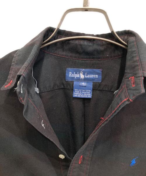 POLO RALPH LAUREN（ポロ・ラルフローレン）POLO RALPH LAUREN (ポロ・ラルフローレン) ボタンダウンシャツ ブラック サイズ:4の古着・服飾アイテム