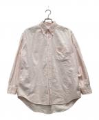 Graphpaperグラフペーパー）の古着「OXFORD L/S B.D BOX SHIRT/オックスフォード ロングスリーブ ボタンダウン ボックスシャツ」｜ピンク