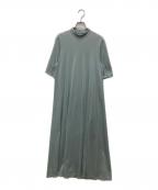 Graphpaperグラフペーパー）の古着「Fine Smooth Mock Neck Panel Line Dress」｜サックスブルー