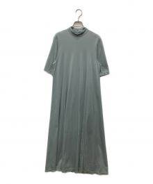 Graphpaper（グラフペーパー）の古着「Fine Smooth Mock Neck Panel Line Dress」｜サックスブルー