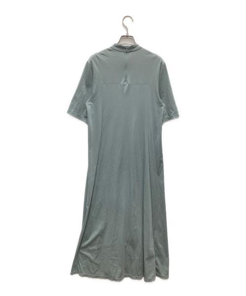 Graphpaper（グラフペーパー）Graphpaper (グラフペーパー) Fine Smooth Mock Neck Panel Line Dress サックスブルーの古着・服飾アイテム